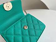 	 Bagsaaa Chanel Top Handle Green Caviar Bag - 14.5x11.5x5.5cm - 3
