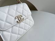 	 Bagsaaa Chanel Top Handle White Caviar Bag - 14.5x11.5x5.5cm - 2