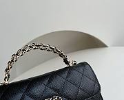 	 Bagsaaa Chanel Top Handle Black Caviar Bag - 18x10x4.5cm - 4