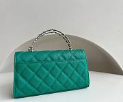 	 Bagsaaa Chanel Top Handle Green Caviar Bag - 18x10x4.5cm - 5