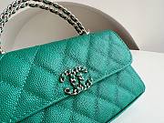 	 Bagsaaa Chanel Top Handle Green Caviar Bag - 18x10x4.5cm - 3