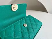 	 Bagsaaa Chanel Top Handle Green Caviar Bag - 18x10x4.5cm - 2