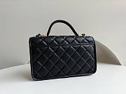 Bagsaaa Chanel School Memory Top Handle Flap Bag Black Caviar - 25x21.5x7cm - 5