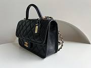 Bagsaaa Chanel School Memory Top Handle Flap Bag Black Caviar - 25x21.5x7cm - 4