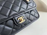 Bagsaaa Chanel School Memory Top Handle Flap Bag Black Caviar - 25x21.5x7cm - 2