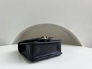 	 Bagsaaa Chanel Mini School Memory Top Handle Flap Bag Black Caviar - 17x20.5x6cm - 5