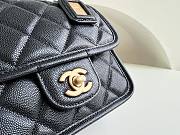 	 Bagsaaa Chanel Mini School Memory Top Handle Flap Bag Black Caviar - 17x20.5x6cm - 2