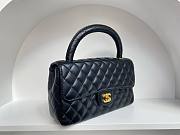Bagsaaa Chanel Top Handle Soft Leather Black Medium size - 25cm - 2