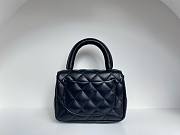 	 Bagsaaa Chanel Top Handle Soft Leather Black Mini size - 18cm - 3