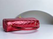 Bagsaaa Chanel Vintage Red Leather Top handle Flap Bag - 25cm - 5