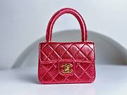 	 Bagsaaa Chanel Vintage Red Leather Top handle Flap Bag - 18cm - 1