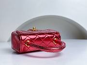 	 Bagsaaa Chanel Vintage Red Leather Top handle Flap Bag - 18cm - 3