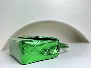 	 Bagsaaa Chanel Vintage Green Leather Top handle Flap Bag - 25cm - 6