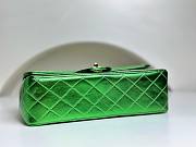 	 Bagsaaa Chanel Vintage Green Leather Top handle Flap Bag - 25cm - 3