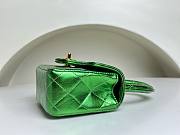 	 Bagsaaa Chanel Vintage Green Leather Top handle Flap Bag - 18cm - 6