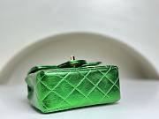 	 Bagsaaa Chanel Vintage Green Leather Top handle Flap Bag - 18cm - 5