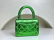 	 Bagsaaa Chanel Vintage Green Leather Top handle Flap Bag - 18cm - 4