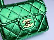 	 Bagsaaa Chanel Vintage Green Leather Top handle Flap Bag - 18cm - 2