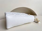 	 Bagsaaa Chanel Shopping Tote Caviar Leather In White - 24x25.5cm - 5