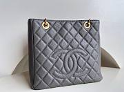 	 Bagsaaa Chanel Shopping Tote Caviar Leather In Grey - 24x25.5cm - 1