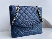 	 Bagsaaa Chanel Shopping Tote Caviar Leather In Blue - 24x25.5cm - 1