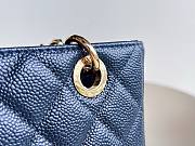 	 Bagsaaa Chanel Shopping Tote Caviar Leather In Blue - 24x25.5cm - 5