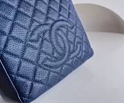 	 Bagsaaa Chanel Shopping Tote Caviar Leather In Blue - 24x25.5cm - 2