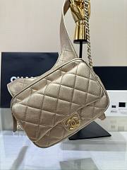 Bagsaaa Chanel Backpack In Gold Leather - 19x20x5.5cm - 4