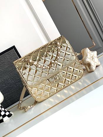 Bagsaaa Chanel 24C Hollywood gold mirror calfskin leather backpack