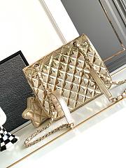 Bagsaaa Chanel 24C Hollywood gold mirror calfskin leather backpack - 3