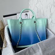 	 Bagsaaa Chanel Deauville Shopping Tote Blue - 34cm - 3