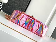 Bagsaaa Chanel Mini Flap Bag Embroidered Satin, Sequins & Gold-Tone Metal Yellow, Purple & Pink - 6