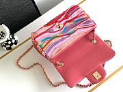 Bagsaaa Chanel Mini Flap Bag Embroidered Satin, Sequins & Gold-Tone Metal Yellow, Purple & Pink - 5