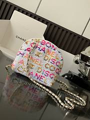 Bagsaaa Chanel Crossbody bag Embroidered Satin, Sequins & Gold-Tone Metal Yellow - 3