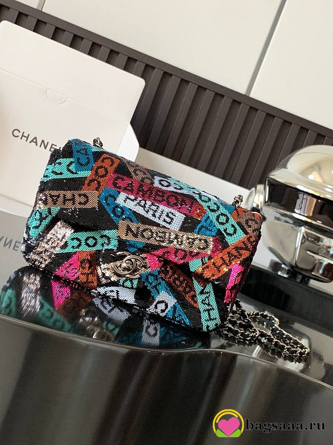 Bagsaaa Chanel Sequins & Ruthenium-Finish Metal Multicolour - 14 × 22 × 7 cm - 1