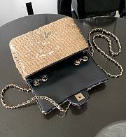 Bagsaaa Chanel Mini Flap Bag Embroidered Satin, Sequins & Gold-Tone Metal Gold - 4