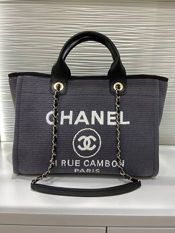 Bagsaaa Chanel Small Deauville Grey Shopping bag - 33x26x15.5cm