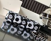 Bagsaaa Chanel Mini Flap Bag Sequins & Ruthenium-Finish Metal Black, White & Blue - 5