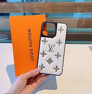 Bagsaaa louis Vuitton Puffer Leather With Gold Logo Phone Case - 2