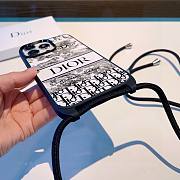 Bagsaaa Dior Blue Toile de Jouy Reverse Embroidery Phone Case  - 4