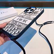 Bagsaaa Dior Blue Toile de Jouy Reverse Embroidery Phone Case  - 5