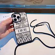 Bagsaaa Dior Blue Toile de Jouy Reverse Embroidery Phone Case  - 2