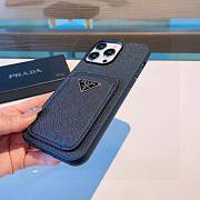 Bagsaaa Prada Saffiano Black Leather Phone Case - 2