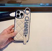 Bagsaaa Chanel Lambskin Leather With Crystal Logo Phone Case - 3