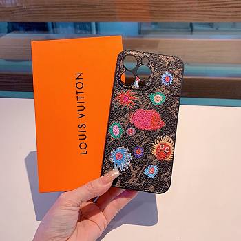Bagsaaa Louis Vuitton YK Faces print and embroidery phone case