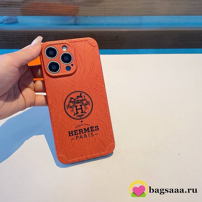 Bagsaaa Hermes Orange Phone Case - 1