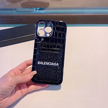 Bagsaaa Balenciaga Crocodile Black Phone Case