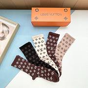 Bagsaaa Louis Vuitton Monogram 4 colors Socks set - 6