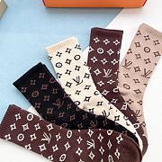 Bagsaaa Louis Vuitton Monogram 4 colors Socks set - 5