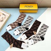 Bagsaaa Fendi FF Pattern Socks Set - 6